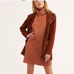 Free People Sloanne Mini Dress Brown - M